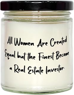 Special Real Estate Investor Gifts, All Women are Created Equal but, Best Birthday Scent Candle for Friends, from Coworkers, Scented Candles, Candle Gift Set, Gift for her, Aromatherapy Candles, Soy