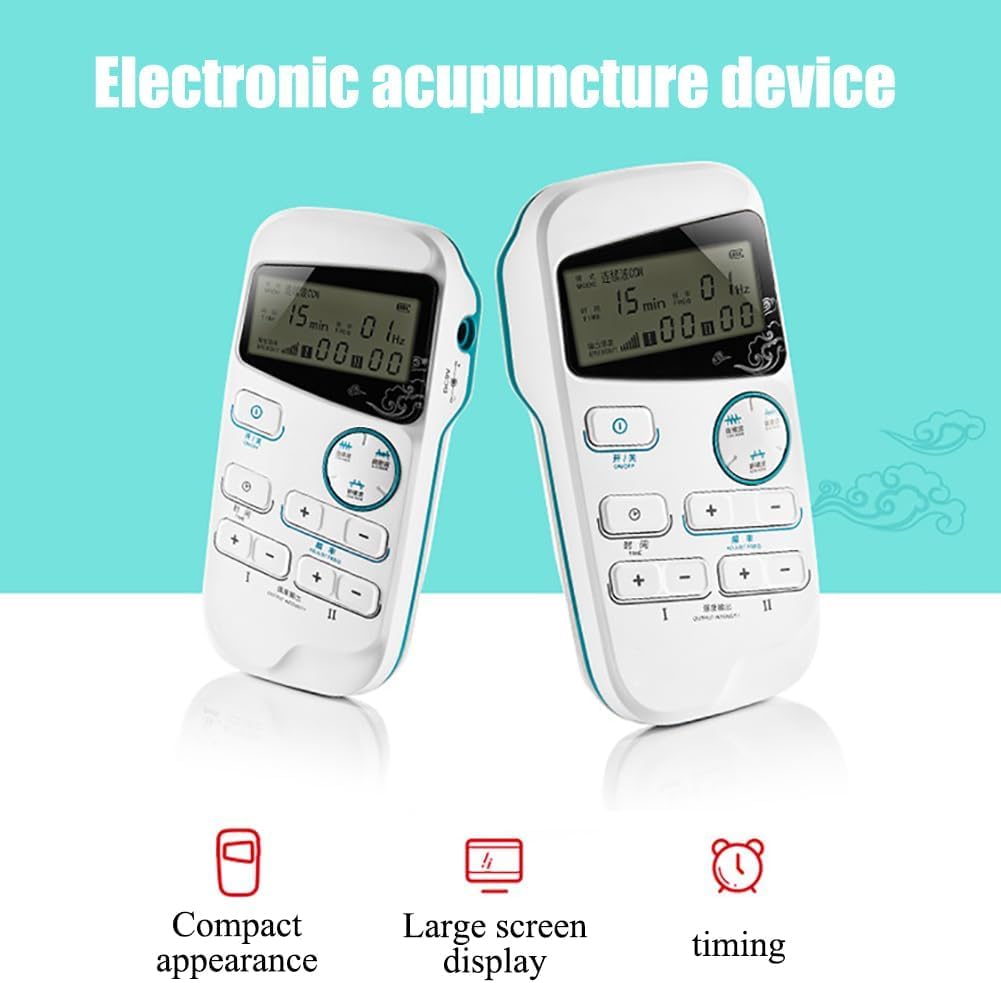 Electronic Acupuncture Treatment Apparatus, 2-Channel Output Acupuncture Massager Machine, 3 Modes are Available, Output Pulse Frequency 1~100Hz Adjustable, for Pain Relief