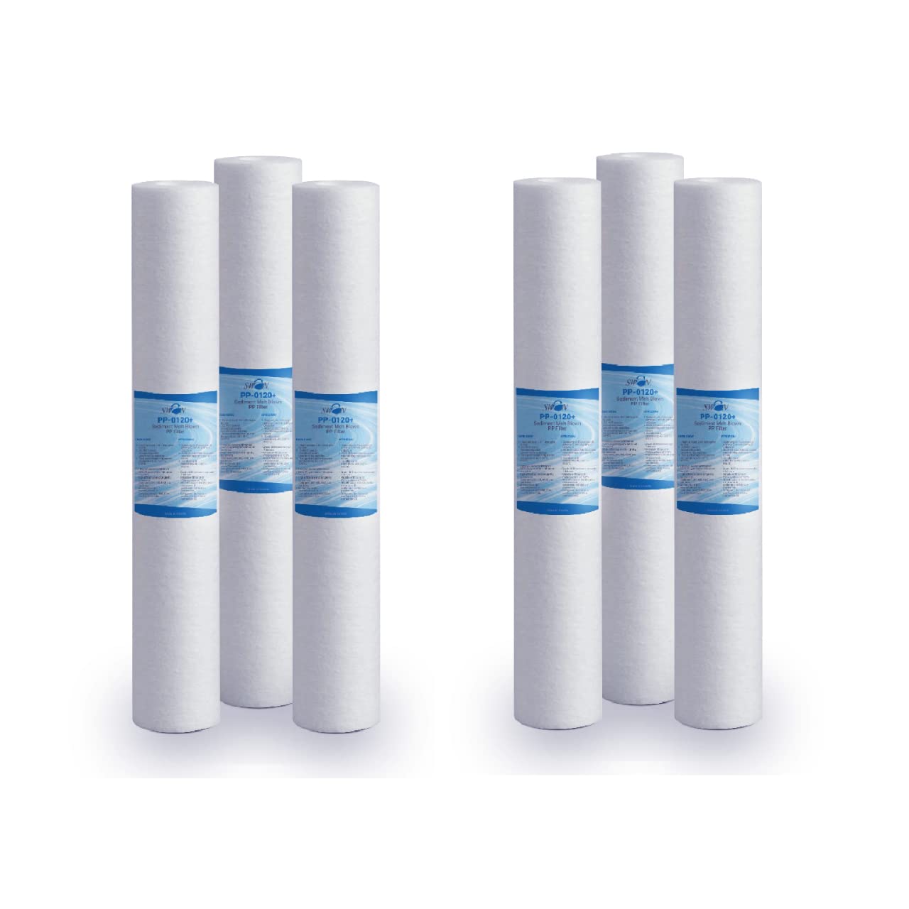 Swan Filtre Sédiments 20 Pouces 1 Micron Ultrafiltration. Élimine le sable, la boue, les particules de rouille et les impuretés suspendues. 6 Pièces