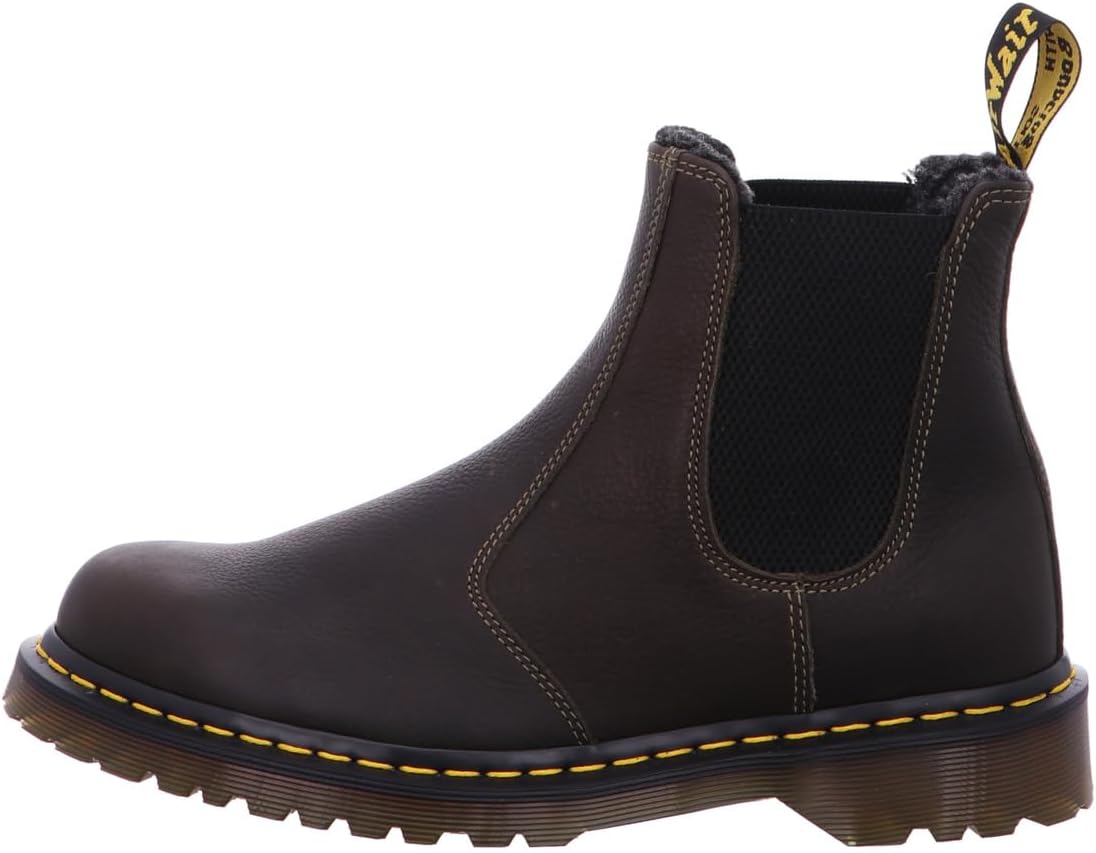 Dr. Martens 2976 Faux Fur Lined Grizzly Leather Chelsea Boot, Dms Olive, 10 Women/9 Men - Image 3