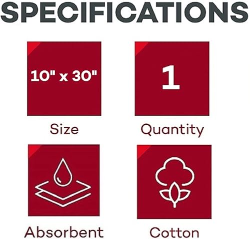 Miniatura 2 de Dealmed Apósito multitrauma de 10 x 30 pulgadas, almohadilla estéril de gran tamaño de emergencia, absorción superior, protección y relleno,