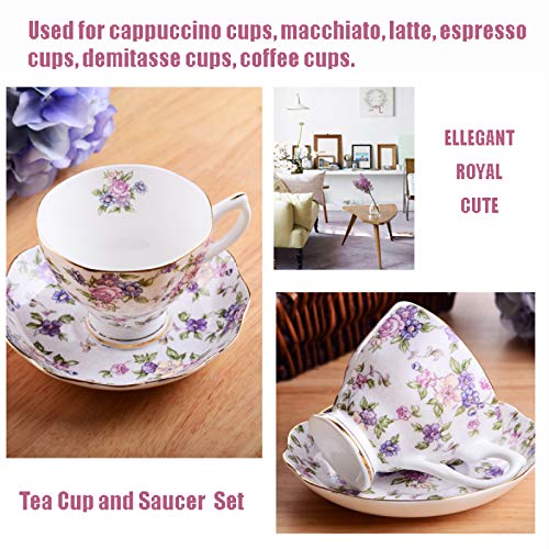 Tea-Set-for-Adults-Coffee-Cups-and-Saucers-Bone-China-Coffee-Cup-Set-Pink-Old-Country-Roses-Teapot-with-Spoon-Holder-for-Afternoon-TeaB-B