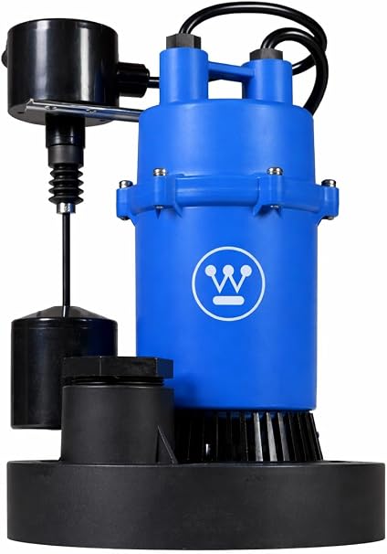 Westinghouse 1/3 HP Sump Pump, 60 GPM Automatic Vertical Float