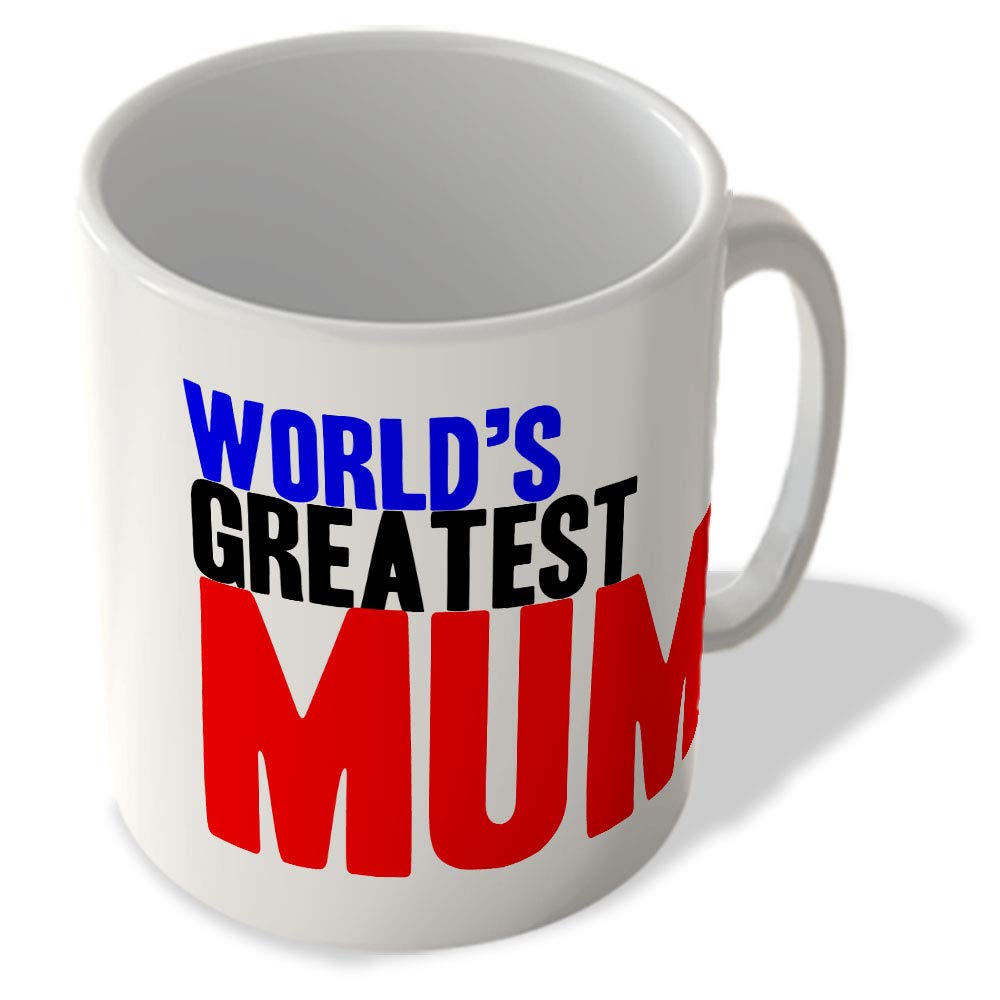 Mcmug White - World's Greatest Mum - Mug, Ceramic, 11Fl.oz.