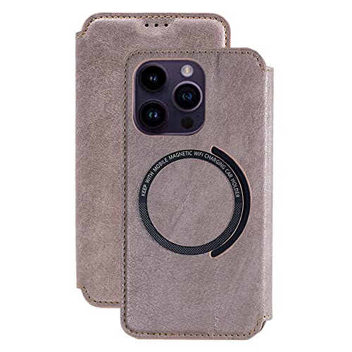 Étui en cuir iPhone 13 Pro Max style portefeuille raffiné