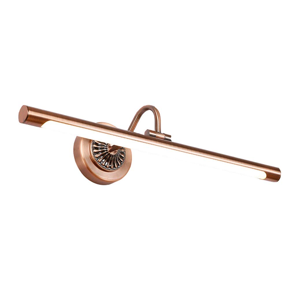 QZz HomeMirror front lamp Mirror headlight Acrylic lampshade Wrought iron material Waterproof and anti-fog 45.5cm, 55.5cm, 65.5cm (Color : Neutral light)