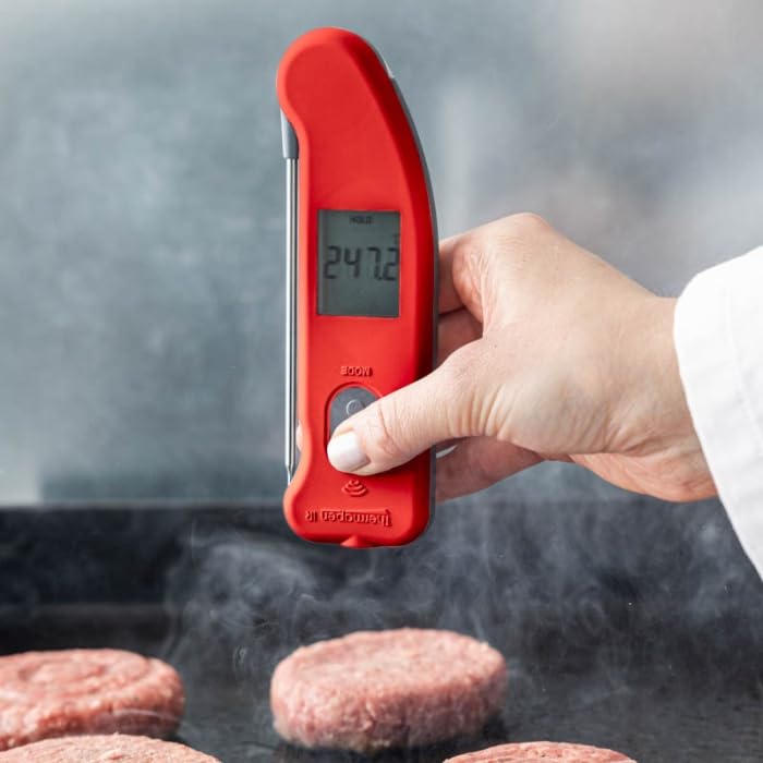 Thermomètre Infrarouge avec Sonde Dépliable Thermapen® – Thermomètre Alimentaire Professionnel 2-en-1 (Sans Contact + Sonde), Haute Précision, Émissivité Réglable, Certificat d’Étalonnage