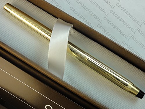 Cross Bolígrafo de punta redonda Selectip de tinta de gel enrollado en oro de 12 quilates fabricado en Estados Unidos