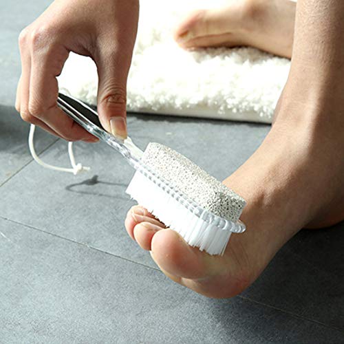 2 Pack Foot File,4 in 1 Foot Care Combines with Pumice Stone Nail Brush Foot Rasp Callus Reducer for Hard Skin Removal - Image 7