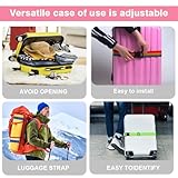 4 Pcs Luggage Straps, Luggage Straps for Suitcases, Heavy Duty Suitcase Straps, Adjustable Personalised Luggage Strap for Travel Bag Closure 200 x 5 cm - Image 6