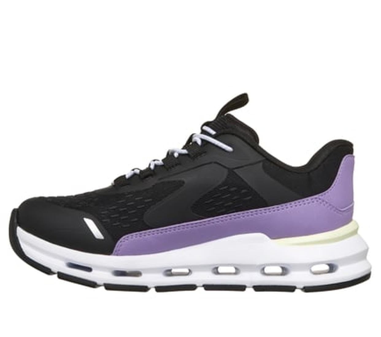 Skechers Mädchen Glide-Step + Vista Lane Slip-InTurnschuhe, Black Synthetic/Purple Trim, 27 EU – Ansicht 5