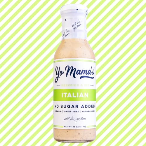 Yo Mama's Foods Keto Italian Dressing and Dip - Pack of (2) - Low Carb, No Sugar, Low Sodium, and Gluten-Free