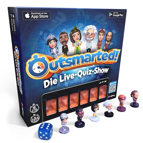 Outsmarted – Das Digitale Quizshow-Brettspiel | Kinder, Jugendliche und Erwachsene | Spielabend der nächsten Generation für Familie und Freunde | 2–24 Spieler | Ab 8 Jahren | Über 10.000 Fragen
