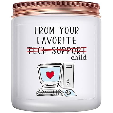 Scented Candle Gifts for Mom Dad: Lavender Funny Mom and Dad Unique Birthday Gifts from Son or Daughter Humorous Tech Support Christmas Day Gifts Cover
