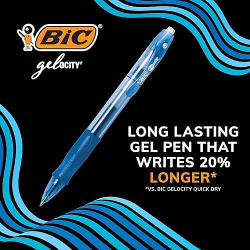 BIC RLC11BK Bolígrafo Retráctil Gel Negro 12 Unidades miniatura 2