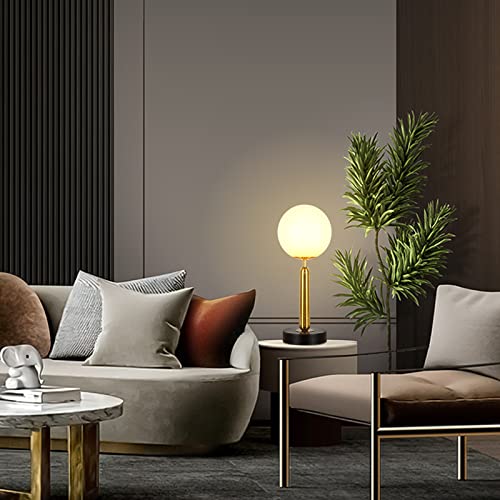 Mehime 5.9 Inch Ball Table Lamp,Globe Lamp With Acrylic Lampshade, Mid Century Nightstand Desk Lamp For Kids Living Room,Bedroom, College Dorm, Office(Bulb Included) #TOP4
