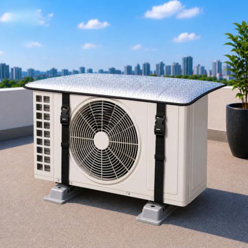 Image of Split Ac Cover Outdoor Unit Cover | Heat-Insulated, Weather-Resistant Protection | Extend AC Lifespan & Boost Energy Efficiency ac outdoor unit protector (Pack of 1)4 layer protection