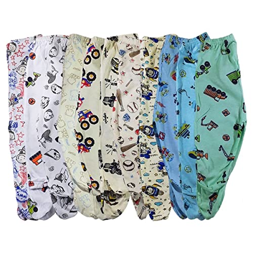 Kit Roupa bebe Kit 3 Mijao Bebe Com Pe Estampado Sortido Malha Menino - G