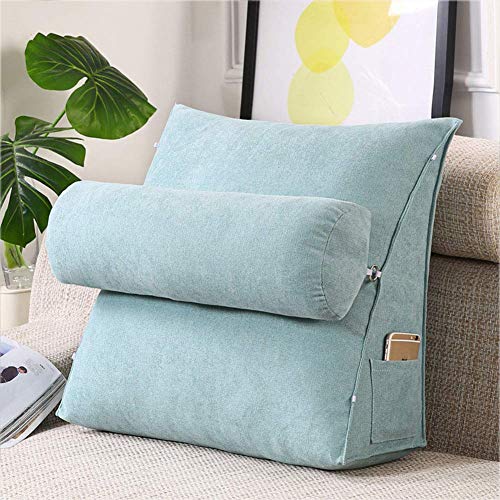 Lesekissen Ruckenkissen Keilkissen Mit Nackenrolle Abnehmbarer Waschbarer Bezug Und Seitentasche Fernsehkissen Bucherkissen Fur Bett Sofa H 45x45cm 18x18 Moebel Suchmaschine Ladendirekt De