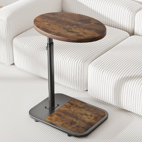 Bomclap Beistelltisch Höhenverstellbar, C Form Couchtisch...