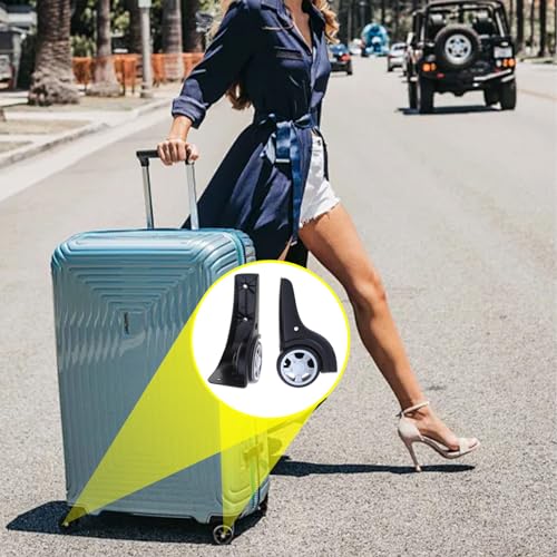 1 Pair Luggages Wheels Suitcase Wheels Replacement Airplanes Wheels PVC Spare Wheels for Suitcase Replacement2