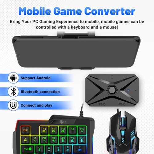 Controlador Bluetooth Tuminsi M1 Pro con teclado y ratón gaming para juegos móviles 7