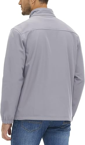 Miniatura 6 de TACVASEN Chaquetas tácticas para hombre, con forro polar suave, abrigos ligeros con bolsillos, resistentes al agua, senderismo al aire libre