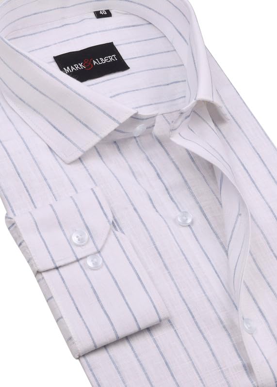 Image of Men's Striped Cotton Formal Shirt