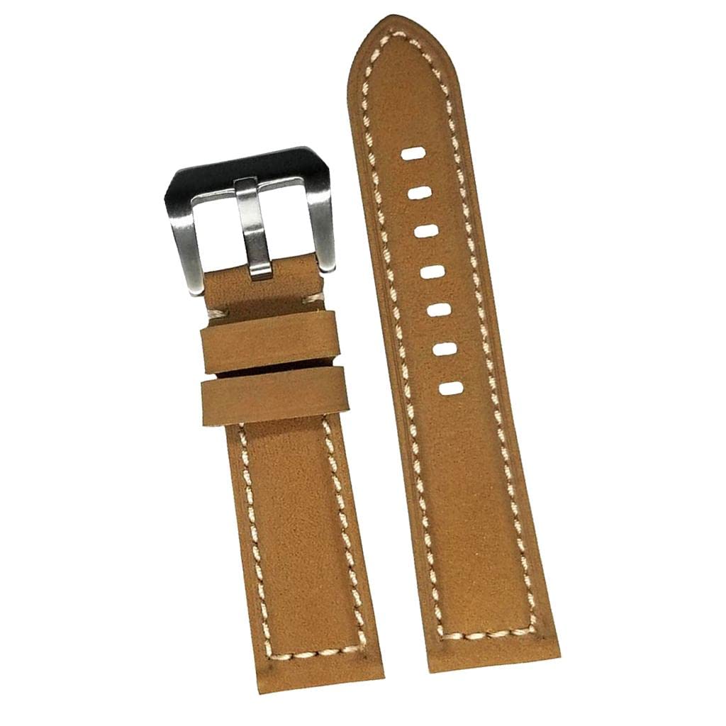 CALANDIS Vintage Hand-Stitched Leather Watch Band - Quick Release Strap Khaki 22mm (B09ZTY6GBB) Amazon Price History, Amazon Price Tracker