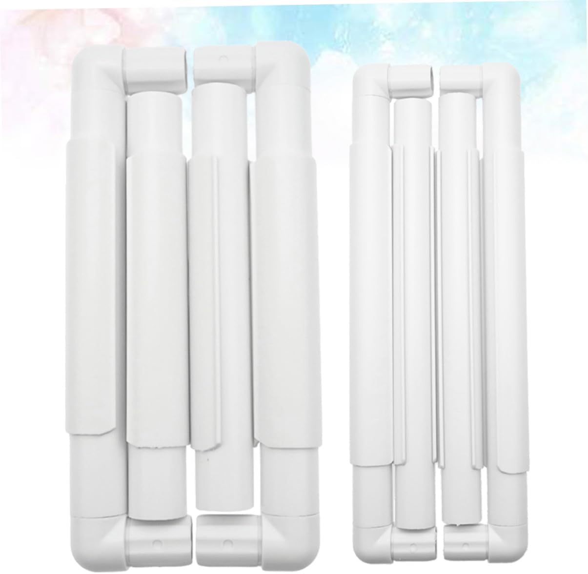 Beatifufu 2 Sets Portable Square Clip Embroidery Frame Lightweight Clamp Frame for Cross Stitch Quilting Needlepoint DIY Craft Projects