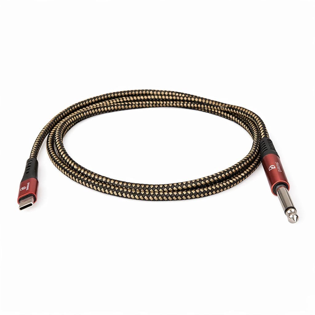 mono to type c audio cable with OFC conductor and shielding layers, this audio cable could provide maximum conductivity and durability, and ensure perfect and clear sound quality output.-image-2
