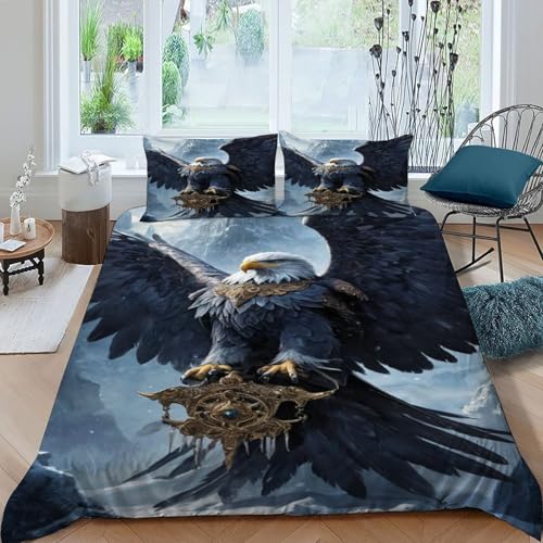 Linge de lit King animaux de la forêt motif 3D haute définition - 2