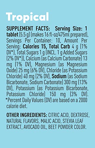 Nuun Sport: Electrolyte Drink Tablets, Tropical, 8 Tubes (80 Servings) #TOP5