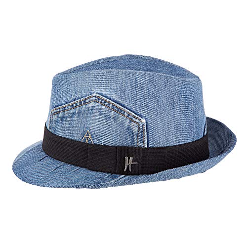 ReHats Berlin Trilby Hut aus Jeans Goldrausch Mary Lou blau, Größe:57 Cover