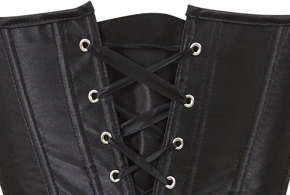 Corset Top Bustier Renaissance Lace up Lingerie Women Overbust Satin Plus Size