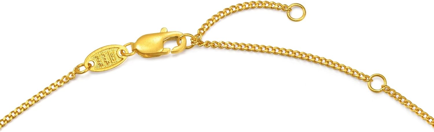 CHOW SANG SANG 999.9 24K Gold Cultural Blessings Auspicious Fortune Tag & Gourd Charms Necklace for Women 47cm 95897N Price-by-Weight 4.86g Gold