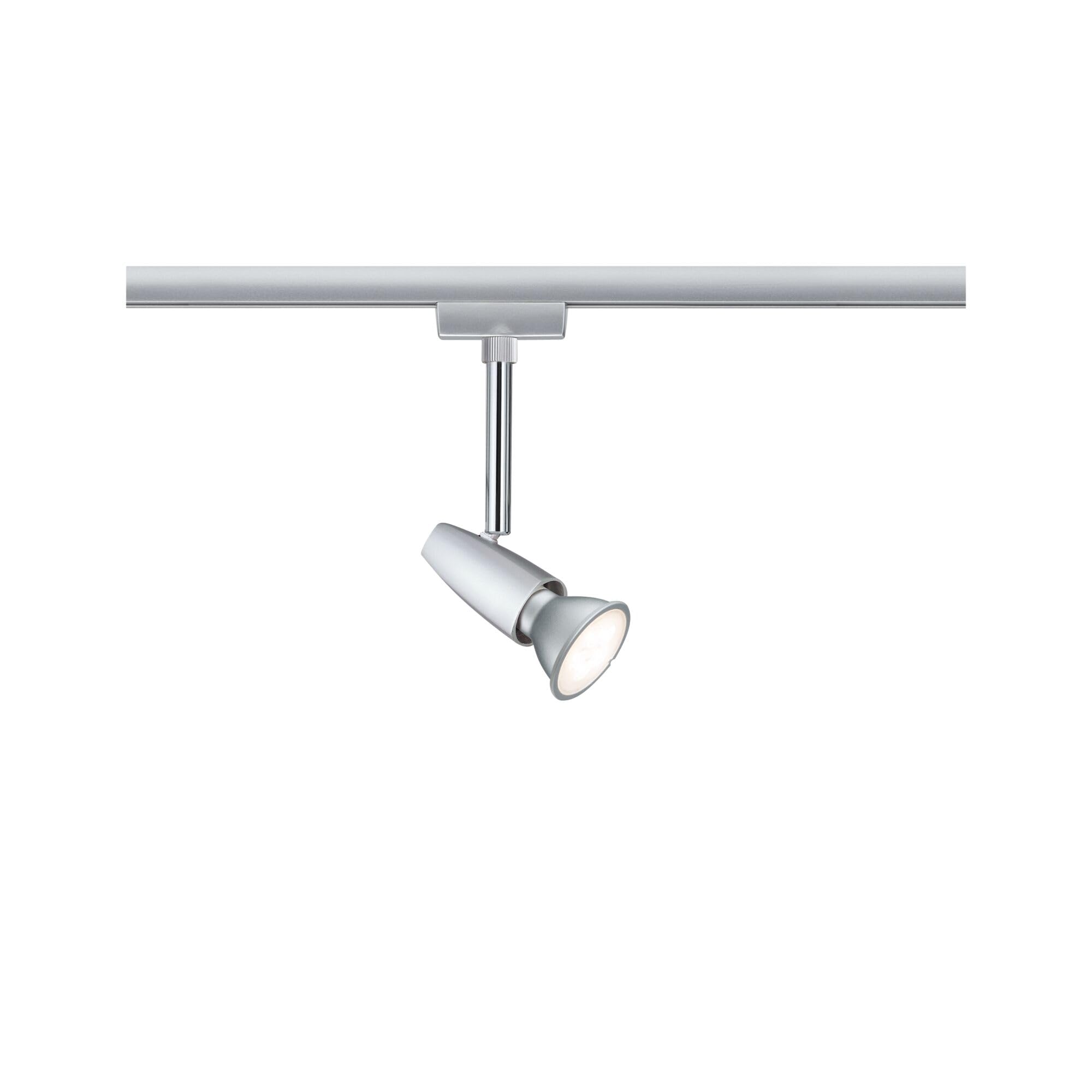 Paulmann 95461 URail Schienenspot Barelli Einzelspot GU10 max. 10W dimmbar 230V Chrom matt, Chrom Schienensystem - Leuchtmittel frei wählbar