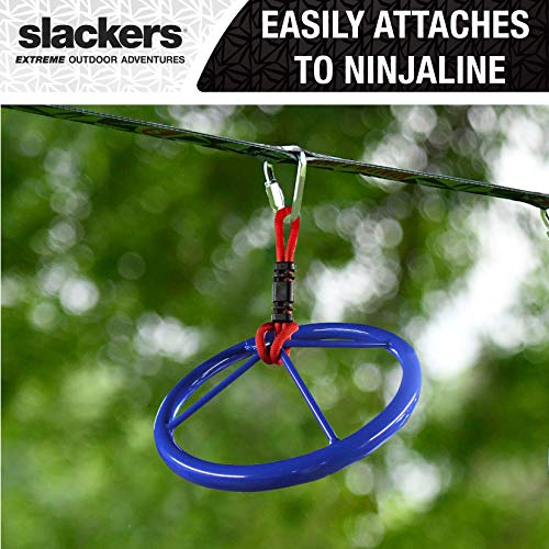 Slackers Ninja-Wheel - Outdoor Ninja Warrior Training Equipment For Kids - Easily Attaches To Your Ninjaline Obstacle Course - The Prefect Addition To Your Outdoor Play Equipment! #TOP6