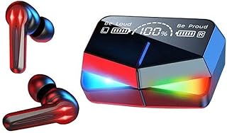 سماعات اذن لاسلكية للالعاب M28 من ايماجينيا مع ميكروفون واكسسوارات العاب بخاصية الغاء الضوضاء ومقاومة للماء واضاءة LED تعمل باللمس بمنفذ USB C وستيريو بوقت تشغيل 30 ساعة