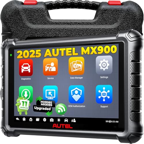 Autel MaxiCheck MX900 Scanner 2025?8in up of MK808S MK808BT PRO MX808S MK808Z, Same Function as MaxiCOM MK900 MK900BT with 40+ Reset Services, OBD II Scan Tool Full Diagnose, 3K+ Active Test 11 OS FCA