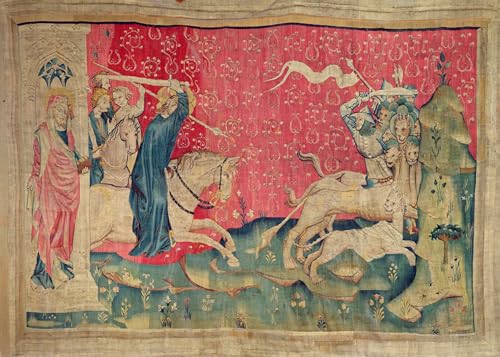 Peinture moderne Christ charge les bêtes Apocalypse d'Angers pour remplacer un poster jetable