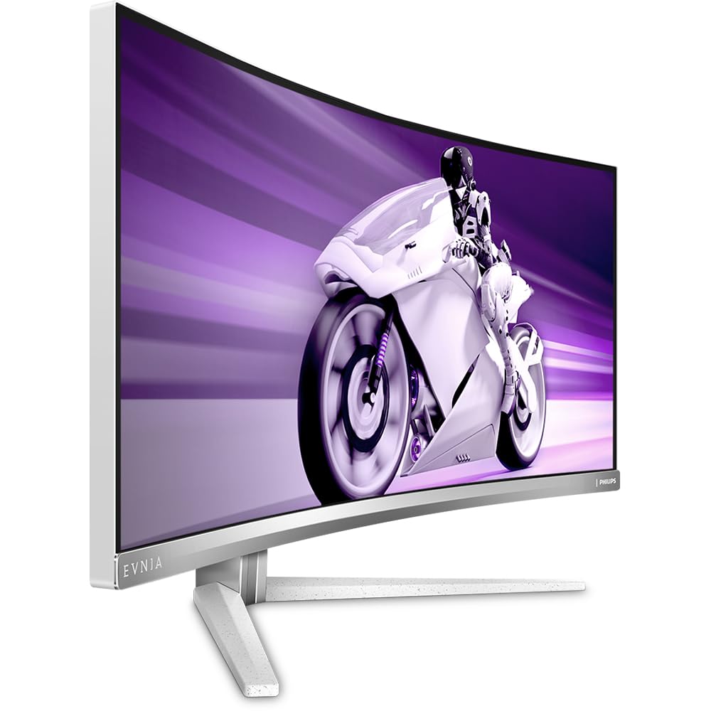 Philips Evnia Gaming Monitor Curvo 34M2C7600MV/00, local dimming, 34" 3440 x 1440, 21:9, 165 Hz, HDR 1400, AMD FreeSync, USB-C 90W, 2 HDMI, display port, hub USB, Speakers, PiP/PbP, vesa, nero