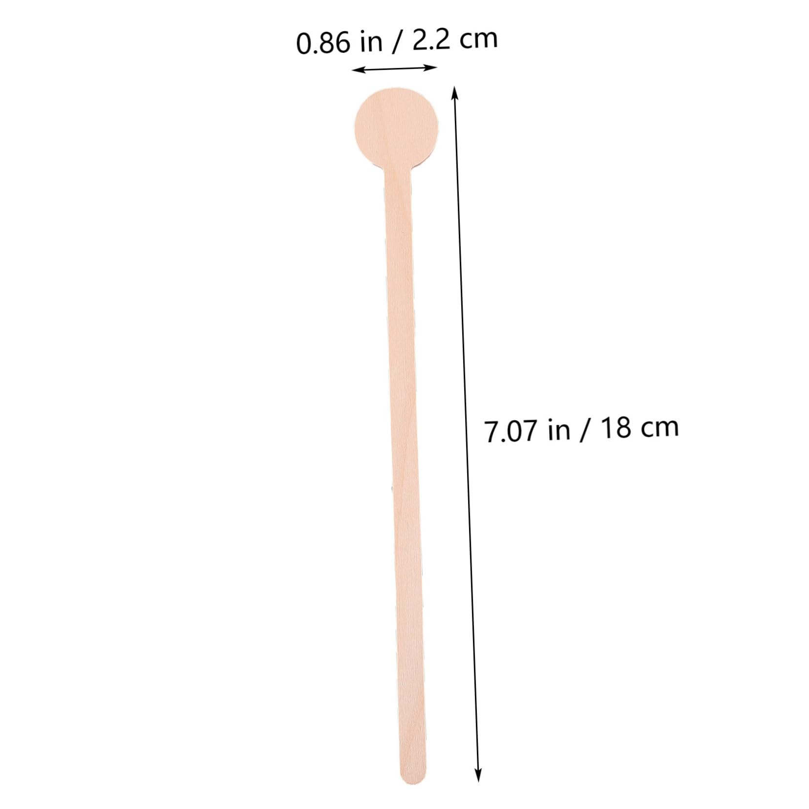 AUTSUPPL Stylish Wooden Stirrers 50-piece Set Sticks for Drinks Ergonomic Handles