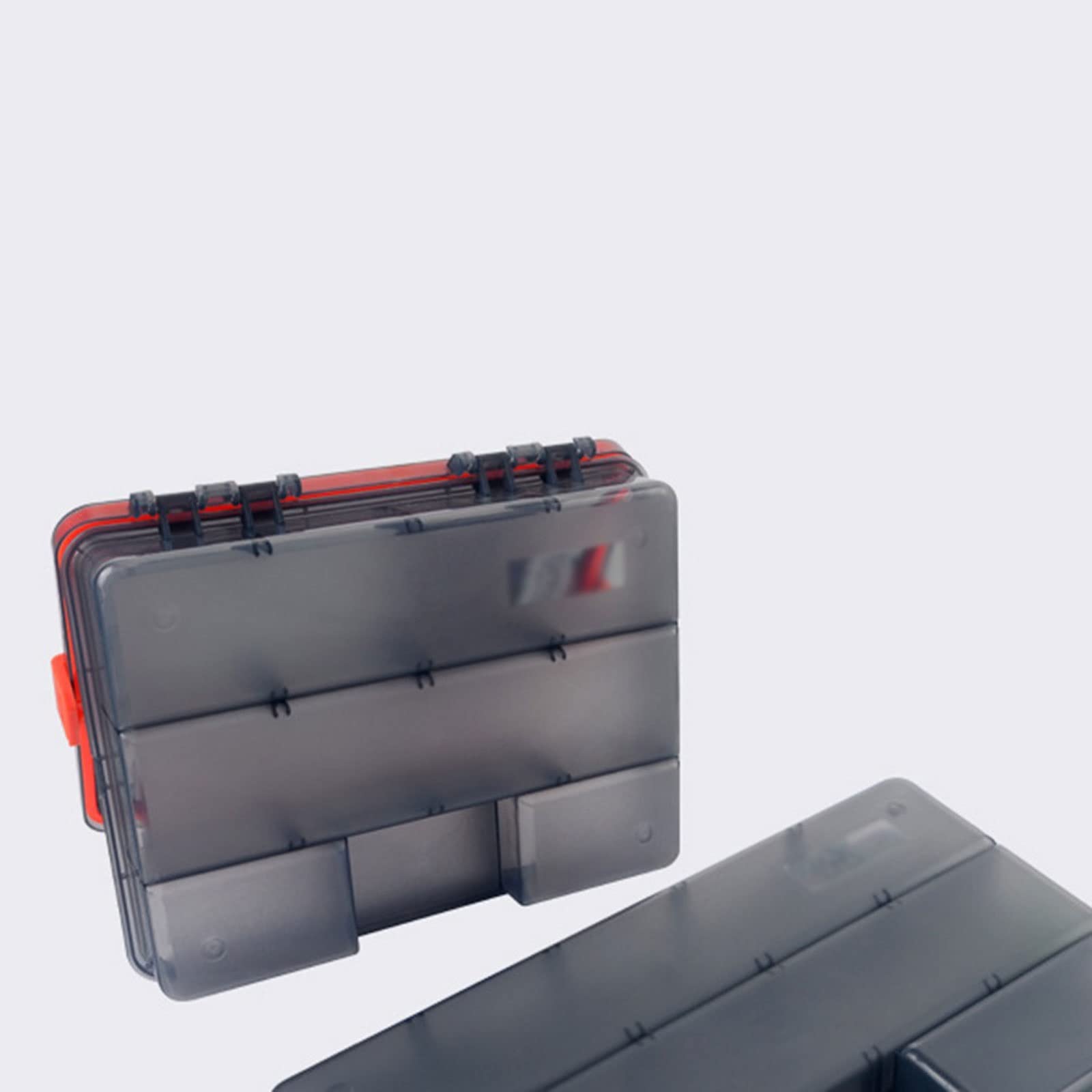 Scatola organizer per attrezzatura da pesca, con scomparti multipli per esche e ami da pesca, cassetta degli attrezzi smerigliata per una facile conservazione