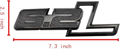 Miniatura 4 de 2 emblemas de motor 3D 6.2L insignia de la puerta del tronco parachoques auto etiqueta engomada para 19-21 Chevrolet Silverado 6.2L emblema negro