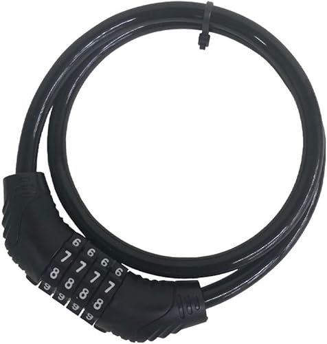 Takeda Corporation DWL-0865BK Dial Wire Lock, Security, Anti-Theft, Bicycle, Motorcycle, Black, 0.3 x 25.6 inches (0.8 x 65 cm)