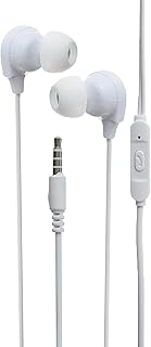 سماعة أذن ستيريو D-36 AUX من بلو سبيكتروم، سماعة بتصميم مريح مع قابس سماعة أذن مريح وعالي الجودة للموبايل - لون أبيض