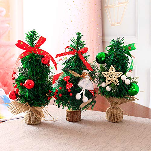 Arbre de décoration de bureau de Noël petites décorations faites à la main