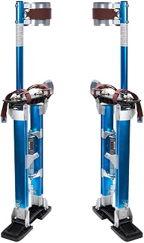 Drywall Stilts Adjustable Aluminum Drywall Stilts Lifts Tool for Painter Cleaning Ceiling Finishing, 24" to 40"
