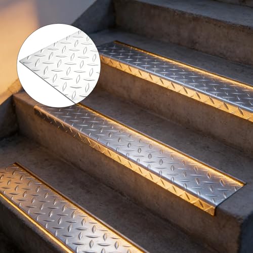 Image of 2pcs 24inX32in Embossed Diamond Aluminum Plate Sheet, 17GA Mill Finishing Checker Sheets Tread Plate /Rolls for Commercial & Residential Use Walls Floors Trailers